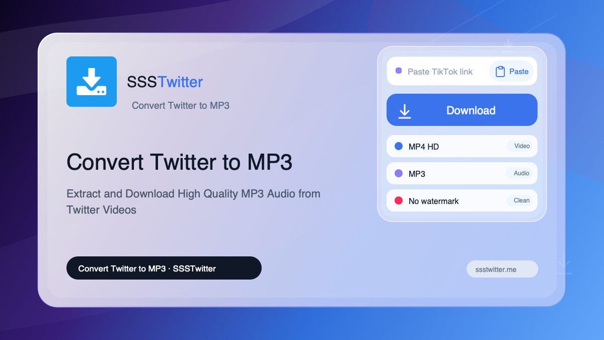 Convert Twitter to MP3
